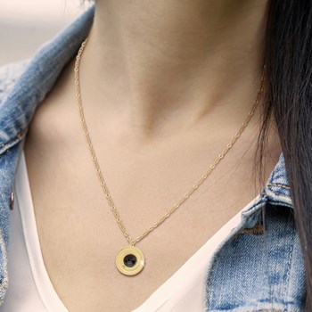 Collier SC Bohème orné d'une obsidienne