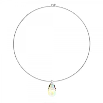 Glittering crystal choker necklace