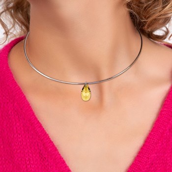 Glittering crystal choker necklace