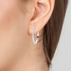 Boucles d'oreilles créoles en acier inoxydable SC Crystal - vue V2