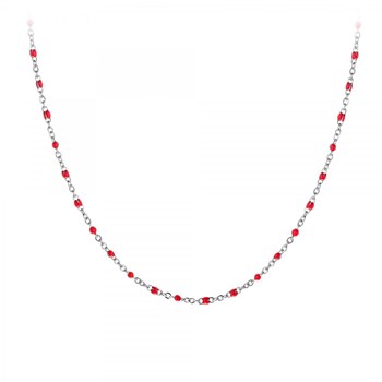 Collier perles rouge par SC Bohème