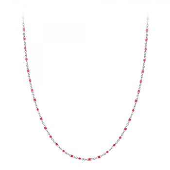Collier perles rouge par SC Bohème