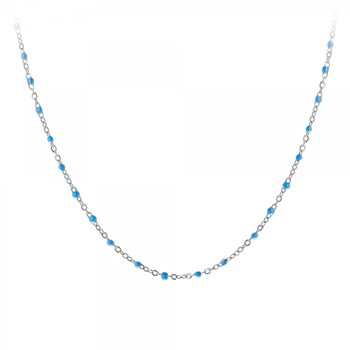 Collier perles bleues par SC Bohème