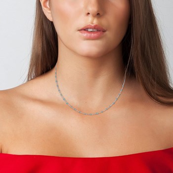Collier perles bleues par SC Bohème