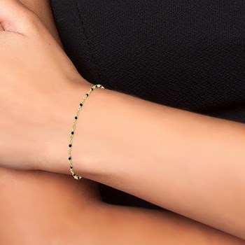 Bracelet perles noires par SC Bohème