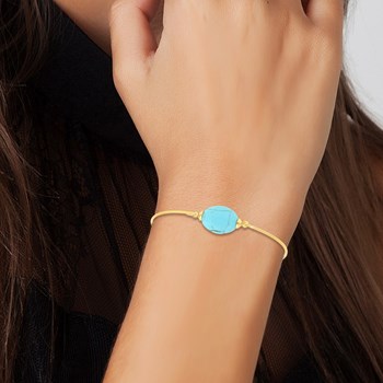 Bracelet SC Bohème orné d'une pierre turquoise