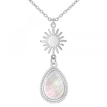 Collier SC Bohème orné de nacre grise