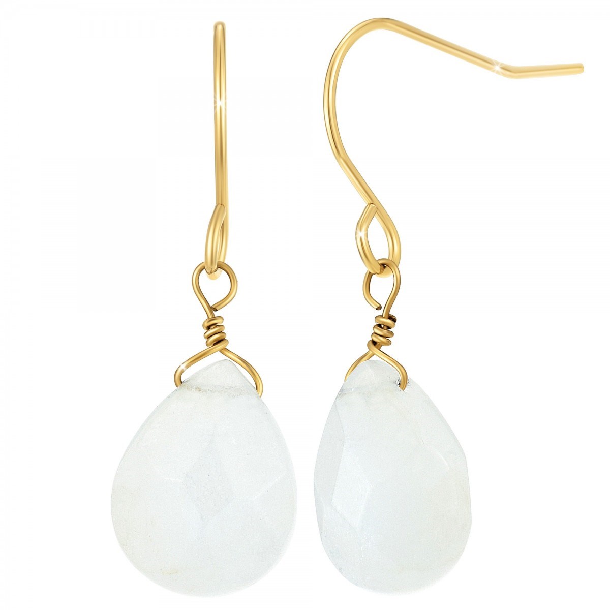 Boucles d'oreilles SC Bohème ornées de quartz blanc