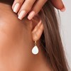 Boucles d'oreilles SC Bohème ornées de quartz blanc - vue V2