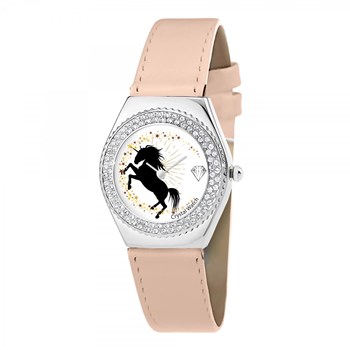 Montre Alysson licorne à mouvement tournant SC Crystal ornée de Cristaux scintillants