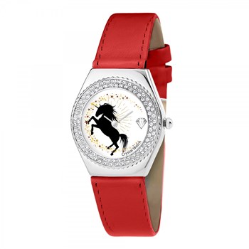 Montre Alysson licorne à mouvement tournant SC Crystal ornée de Cristaux scintillants