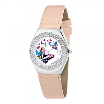 Montre Alysson papillon à mouvement tournant SC Crystal ornée de Cristaux scintillants