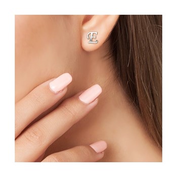 Boucles d'oreilles lettre E par SC Bohème