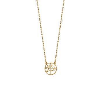 Collier Brillaxis arbre de vie doré 45cm