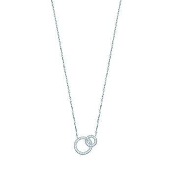Collier Brillaxis anneaux entrelacés empierrés