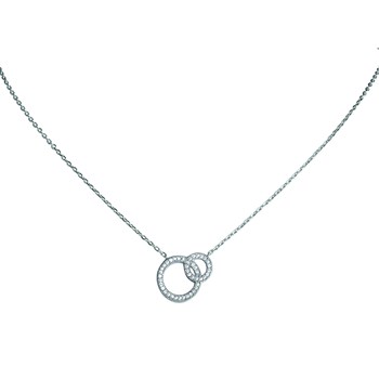 Collier Brillaxis anneaux entrelacés empierrés
