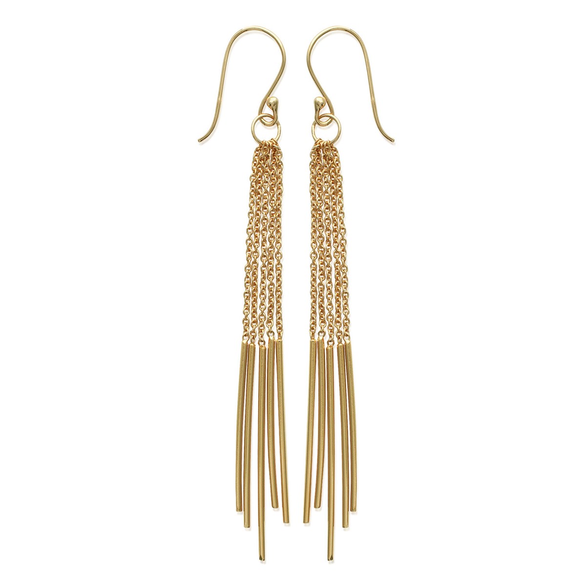 Boucles d'oreilles fines Brillaxis plaqué or