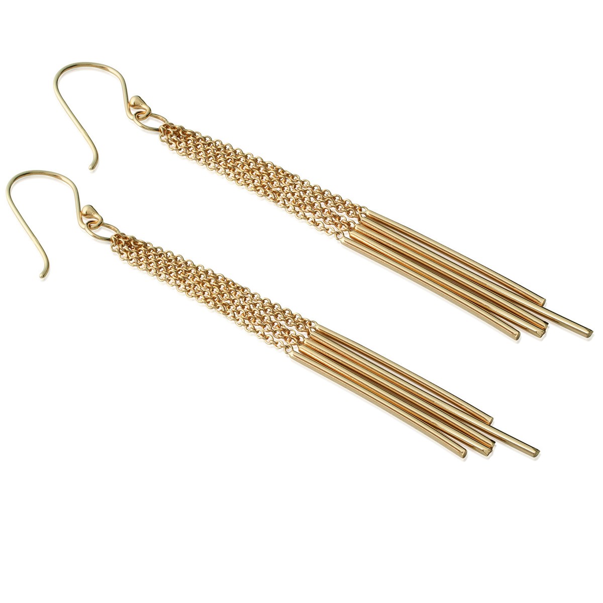 Boucles d'oreilles fines Brillaxis plaqué or - vue 3