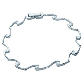 Bracelet Brillaxis articulé empierré argent