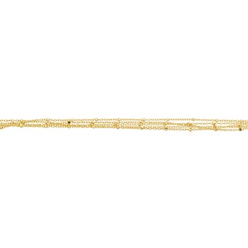 Bracelet Brillaxis multi-rangs cubes or jaune 9K