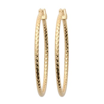 Boucles d'oreilles Créoles Brillaxis ciselées 30 mm