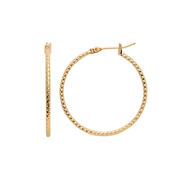 Boucles d'oreilles Créoles Brillaxis ciselées 30 mm