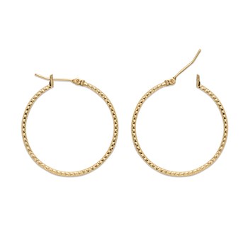 Boucles d'oreilles Créoles Brillaxis ciselées 30 mm