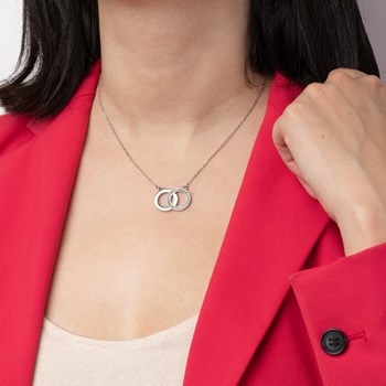 Collier Lotus Collection Bliss anneaux entrelacés