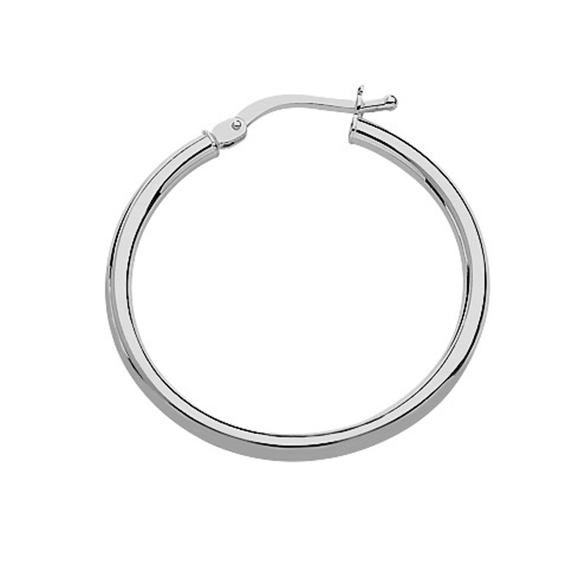 Créoles Brillaxis or blanc 18 carats 25 mm