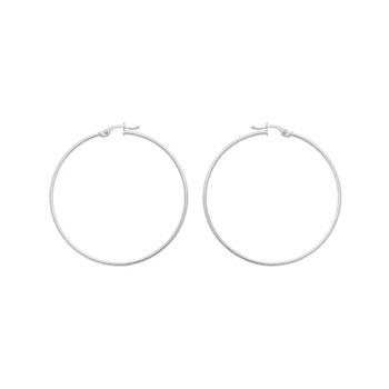 Créoles Brillaxis or blanc 9 carats 40 mm