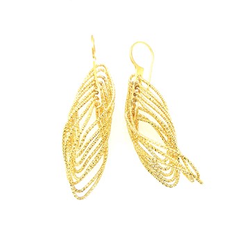 Boucles d'oreilles Orus argent doré losanges collection spiral