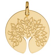 Médaille Brillaxis arbre de vie tronc découpé
or 18 carats