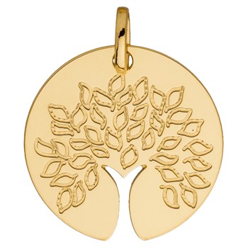 Médaille Brillaxis arbre de vie tronc ajouré
or 18 carats