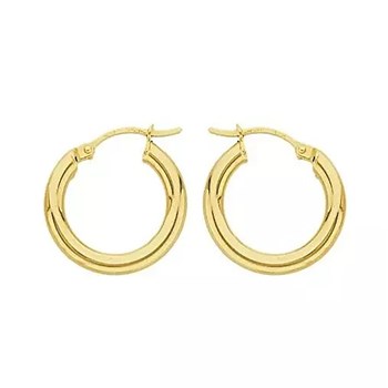 Boucles d'oreilles créoles or jaune 18 carats 16 mm