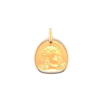 Médaille Brillaxis ange or jaune 18 carats