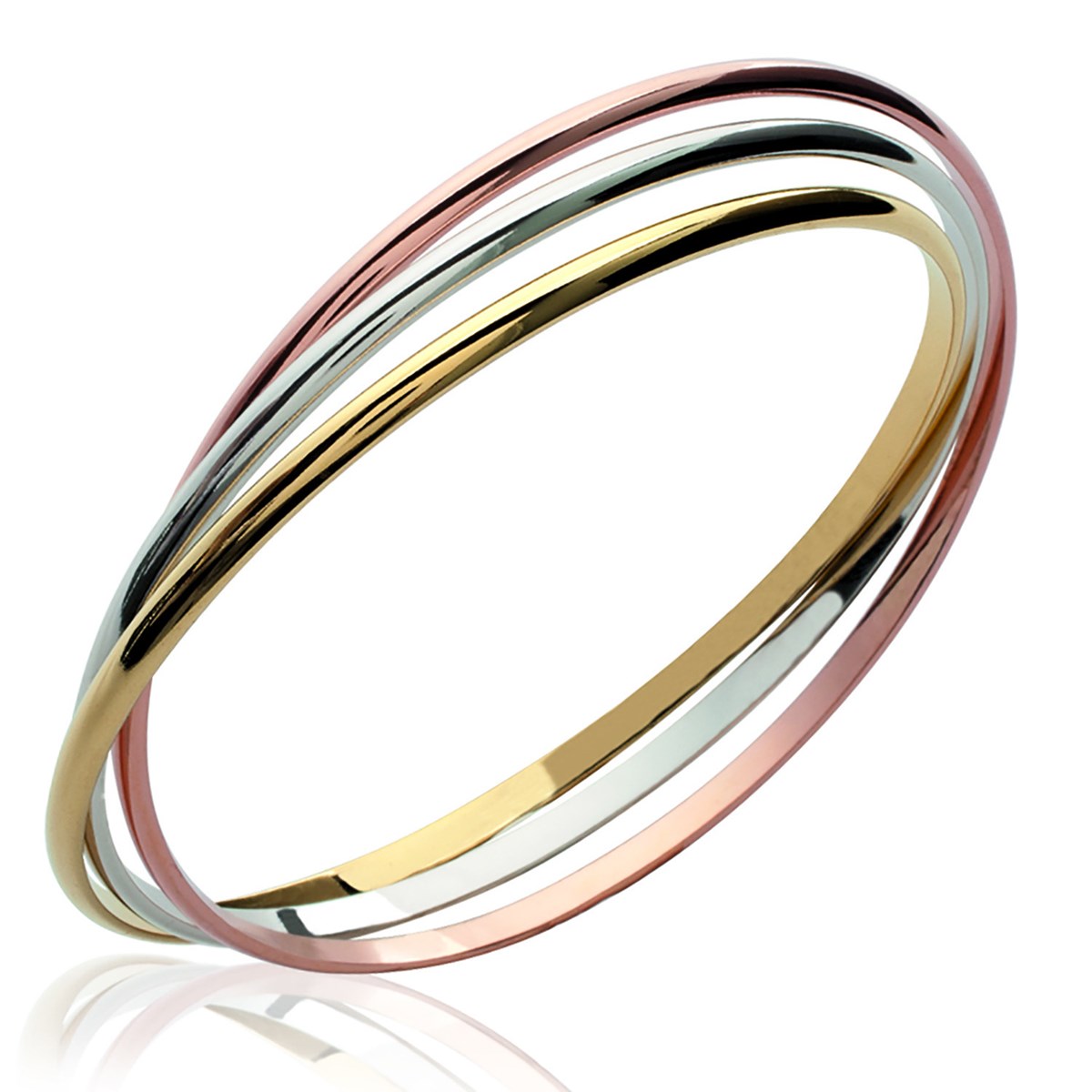 Bracelet jonc Brillaxis tricolore
