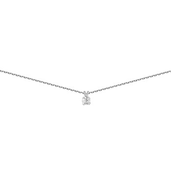 Collier Brillaxis solitaire diamant or blanc
0.10