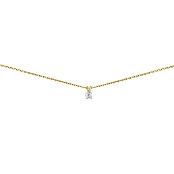 Collier Brillaxis solitaire diamant griffes or jaune
0.15 ct