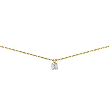 Collier solitaire diamant Brillaxis or 18 carats
0.30 ct