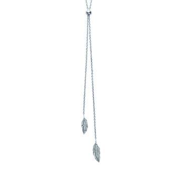 Collier Brillaxis double plume empierrée