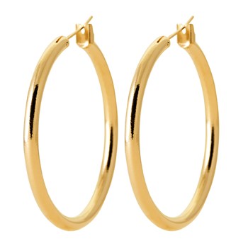 Créoles Brillaxis plaqué or fil rond 3 mm
Diamètre 40 mm