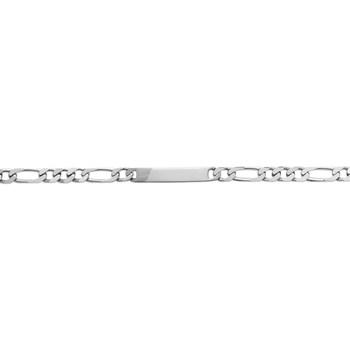 Bracelet gourmette homme Brillaxis argent rhodié