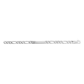 Bracelet gourmette homme Brillaxis argent rhodié