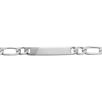 Bracelet gourmette homme Brillaxis argent rhodié