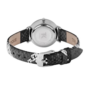 Montre analogique bracelet cuir imprimé serpent MIA