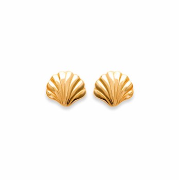 Gold-plated Earrings Small Shell Fleas