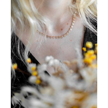 Collier Fin Plaqué Or Pampilles Petits Medaillons