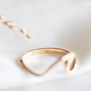 Bague Plaqué Or Vague Mer Ocean