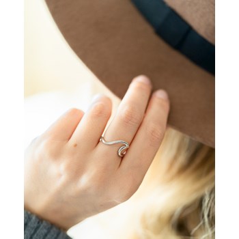 Silver Ring Adjustable Wave Sea Ocean