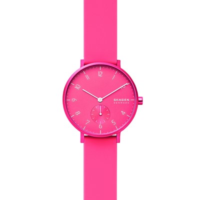 Montre Skagen Aaren Kulor silicone rose n on MATY